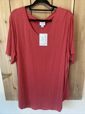 LulaRoe Red Iris Short Sleeve Top Size 2XL NWT