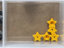 LEGO Parts - Bright Light Orange Plate, Round 1 x 1 with Star - No 11609 - QTY 5