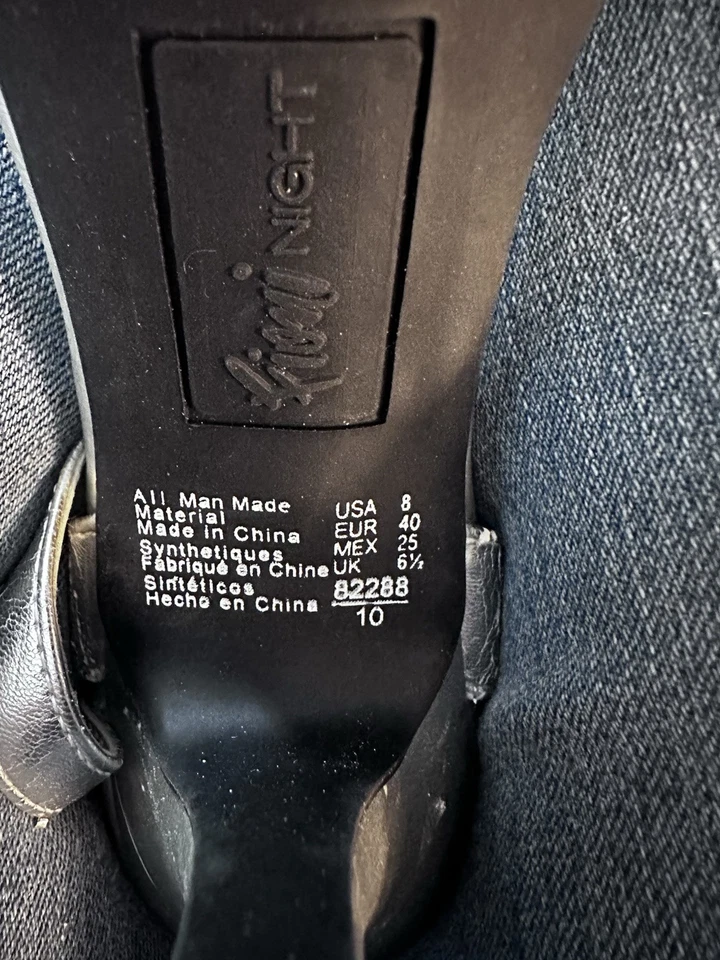 Fioni Night Women’s Silver Ankle Strap Kitten Heels, Open Toe Sz 8 - Image 4 of 4