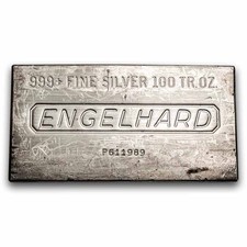 100 oz Silver Bar - Engelhard (Struck, CSRCO Stamp) 98.34 per troy oz