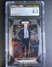 Signed 2017 Panini Prizm Billy Donovan CGC 8.5 NM JSA Auto Thunder Bulls HOF