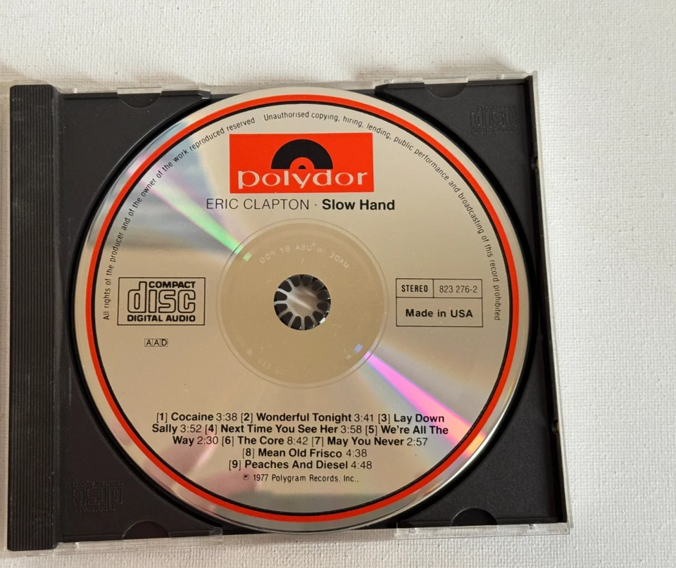 Eric Clapton Slowhand Blues Guitarist Classic Rock Audio CD Very Good Condition Foto 3 de 4