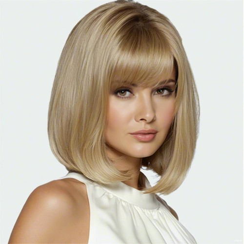 Kurze blonde glatte Perücke für Damen: leicht, stabil, vielfältige Einsatzmöglichkeiten - Bild 9 von 12