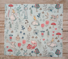 Alice in Wonderland Fabric 9" X 10" Sewing Crafting Piece Cheshire Cat New
