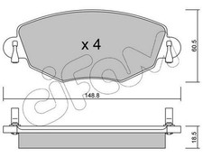 CIFAM Bremsbeläge Satz Vorne Bremsklötze für FORD MONDEO III Kombi (BWY)
