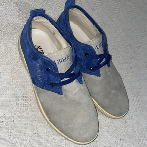 Aureus Men’s Casual Loafers Size 7 M Gray Blue Leather Athleisure Comfort Aurélien | Steel Blue City Loafer main image 4