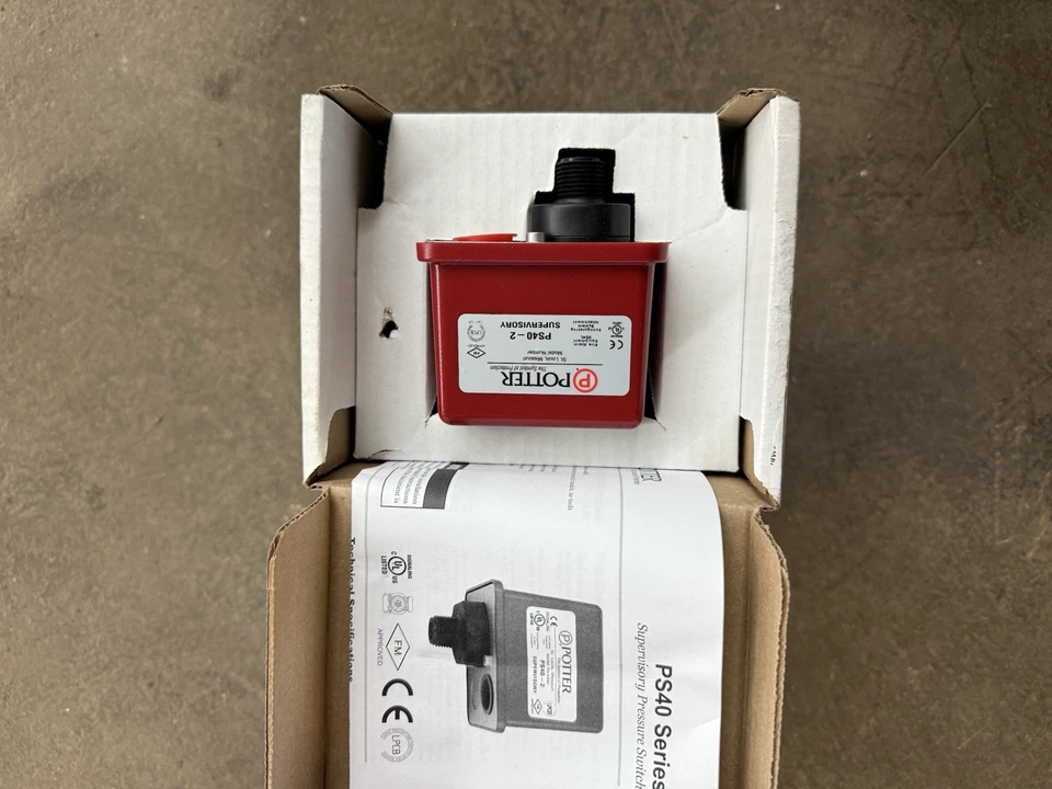 Indicador de alta/baja presión Potter sin abrir 10-60 psi Foto 3 de 3