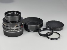 LEICA SUMMICRON-R 50MM F2 VINTAGE PRIME FULL FRAME LENS 2 CAM FULL SET WITH HOOD