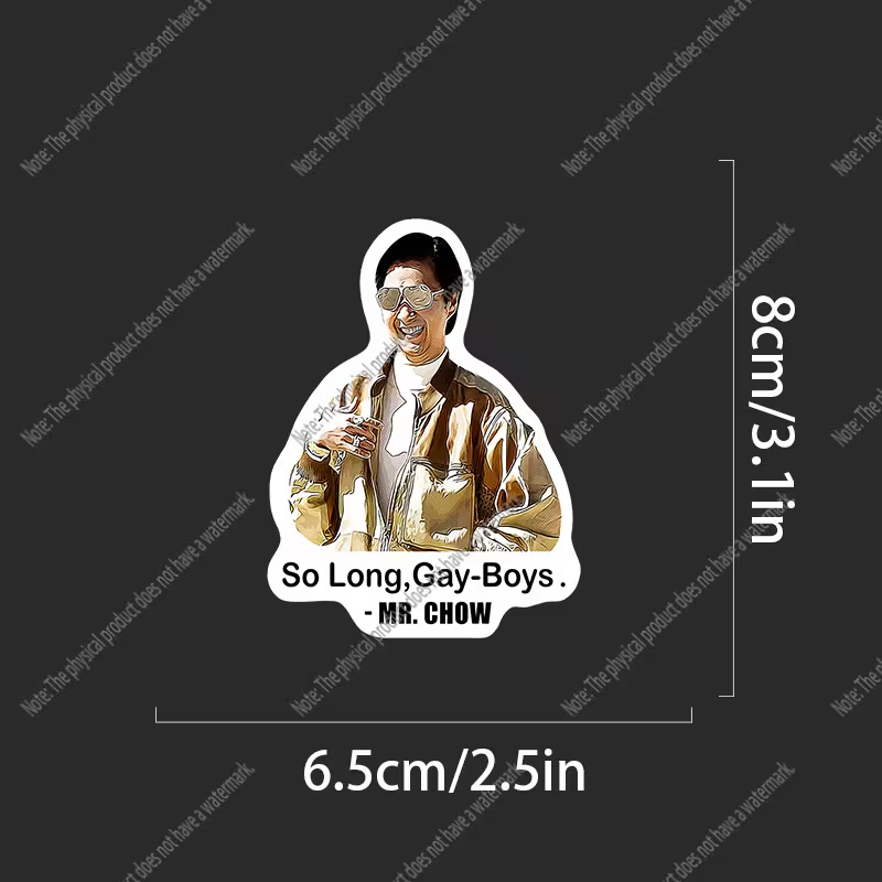 Funny Car Vinyl Bumper Sticker MR. CHOW From The Hangover Window Decal ...