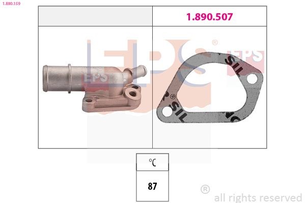EPS Thermostat, KüHlmittel 1.880.159 FüR CitroËN Passend FüR Fiat Lancia-image