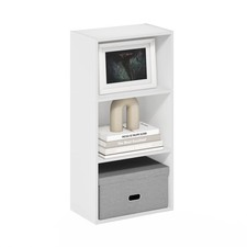 Furinno Luder 3-Tier Open Shelf Bookcase, White 3-Tier,