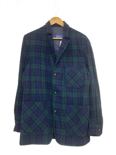 PENDLETON/Wool Check Tailored Jacket/M/Wool/GRN/C… - image 1