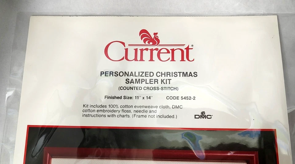 Vtg Current Personalized Christmas Counted Cross-Stitch Sampler Kit From 1997 - Image 3 of 4