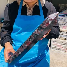 3640g Natural Firework Stone Quartz Obelisk Crystal Wand Point Tower Healing