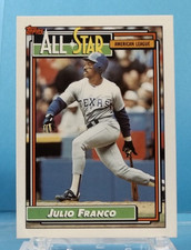 1992 Topps All Star #398 - Julio Franco - Texas Rangers - Near Mint