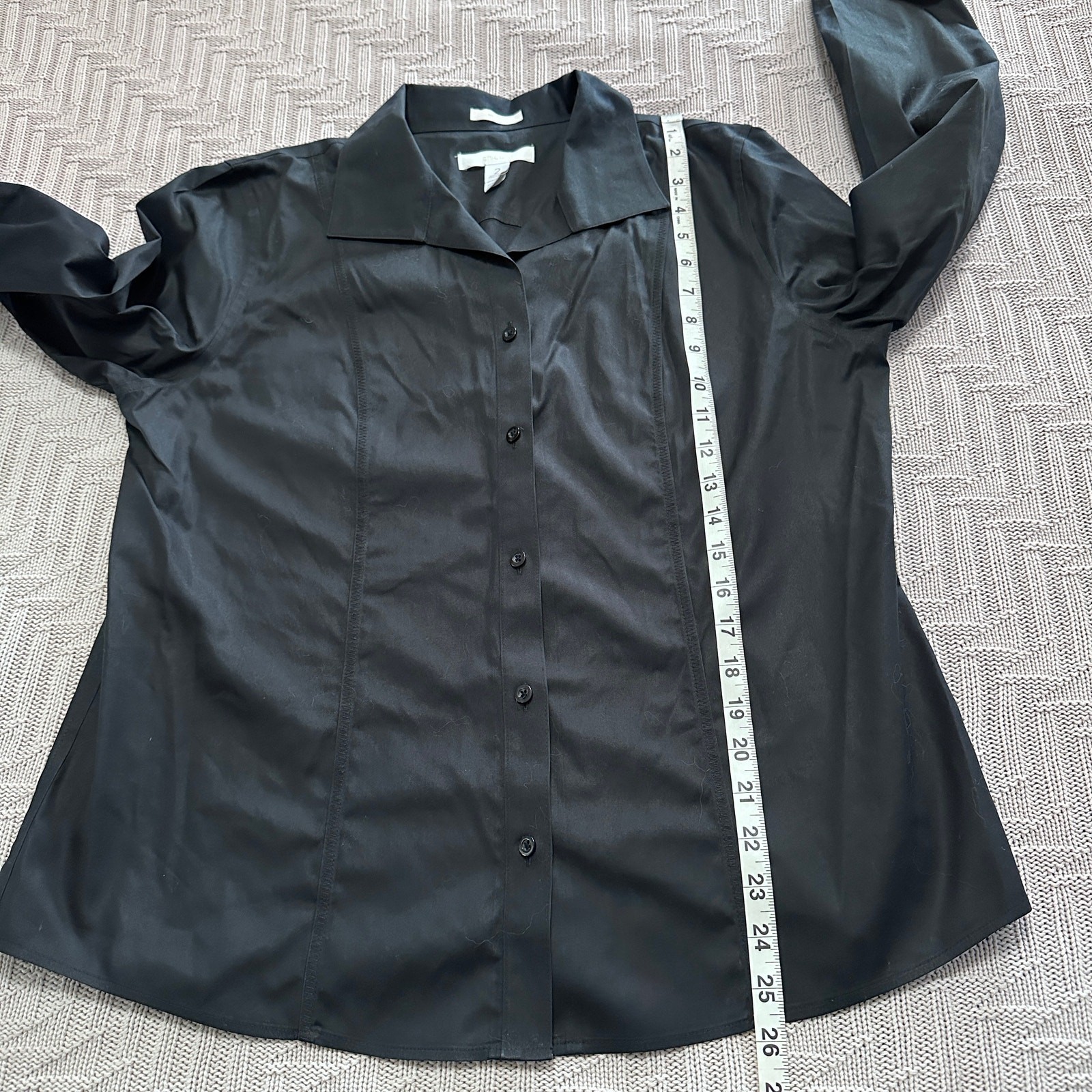 Chico's solid black button down - image 5