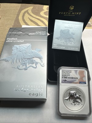 2021 P $2 Australia 2 oz Rev Proof Silver Wedge Tailed Eagle UHR 2021 P $2 Australia 2 oz Rev Proof Silver Wedge Tailed Eagle UHR