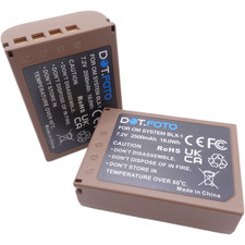 2x BLX-1 USB-C 2500mAh Battery for Olympus OM System OM-1, OM-1 Mark II, OM-3