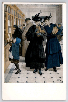 German WW1 Woman Love Gifts From Soldiers A/S B Wennerberg Postcard H46