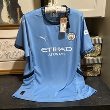 PUMA Manchester City 2024/25 Home Women’s Soccer Jersey Blue Size XL NWT S/S NEW