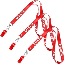 Yexiya Guard Whistle with Lanyard Emergency Whistles Plastic for Red 
