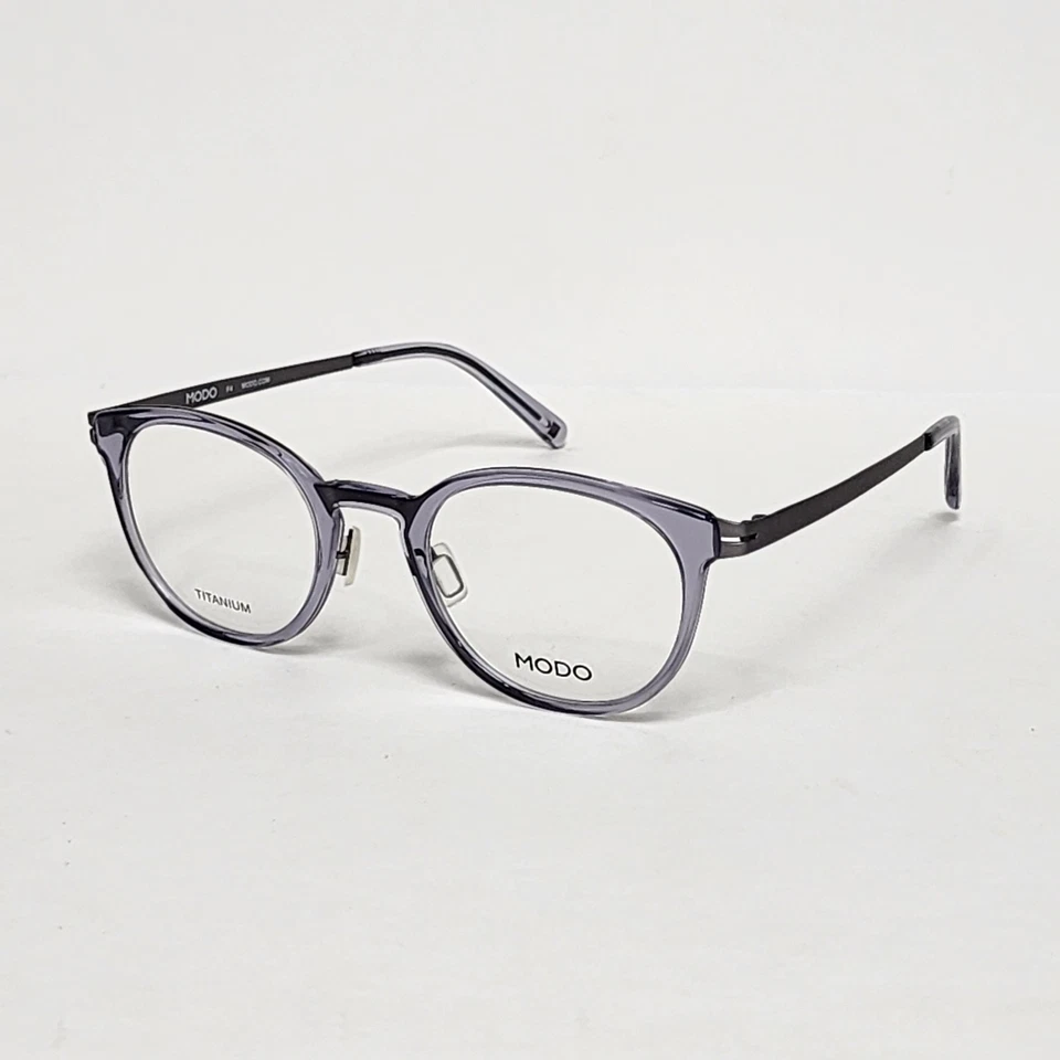 MODO 4509 Women's Ultra-Light Titanium Round Glasses in Grey Crystal | 48mm - Image 2 of 4