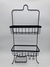 Bathroom Shower Caddy Black Rust-Resistant Steel Organizer