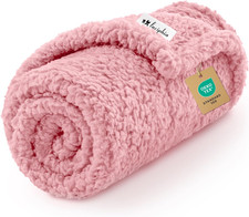 Premium Fleece Pet Blanket for Small Medium Dogs Puppy Soft Sherpa Calming Cat T