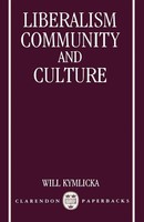Liberalism, Community, And Culture Will Kymlicka Taschenbuch Englisch 1991