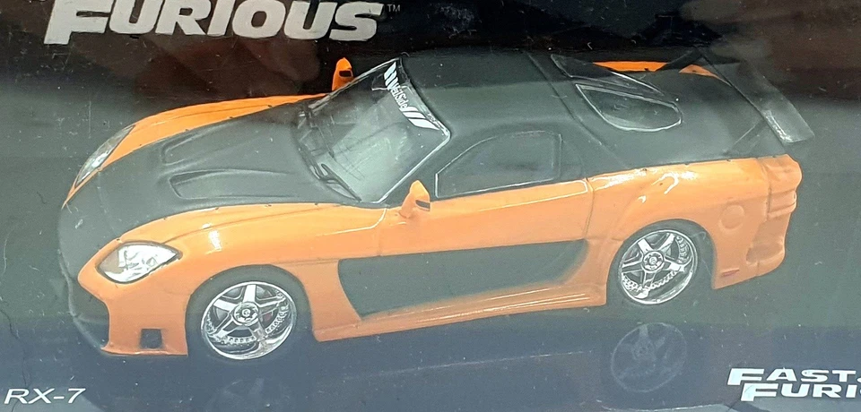 DeAgostini 1/43 Scale F220CMC021 - Fast and Furious Mazda RX-7 - Orange/Black - Image 3 of 4