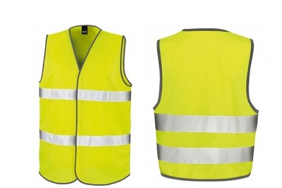 RESULT Sicherheitsweste Warnweste Safety Arbeit Verkehr Reflektoren 200X NEU