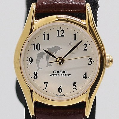 CASIO LTP-1094Q-7B7 Standard Animal Series Damenuhr weiß