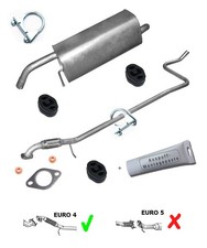 Auspuff  + Montagezubehör KIT Ford Fiesta VI-gen. EURO4 1.2 1.4  16V