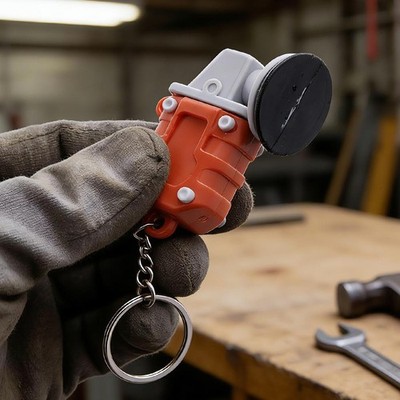 Mini Grinder Keychain,Tool Lovers Realistic Grinding Tool Keyring Pendant