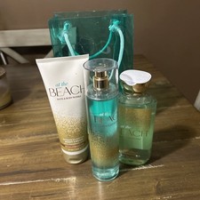 Bath Body Works At The Beach Mist, Cream Body Wash Gift Bag