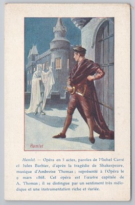 Französische Oper Postkarte Weiler von Thomas, Shakespeare Thema, Bouton-Pressionsanzeige