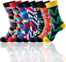 VEGCOO 7 Paar, Lustige Socken, Socken Bunt, B...
