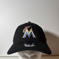 New Era 9TWENTY Miami Marlins Black MLB Strap Back Hat NEW