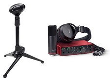 Focusrite Scarlett 2i2 Studio 4th Gen Recording Interface Headphones Mic Stand