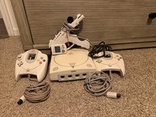 Saga Dreamcast Console Two Controllers, Gun, ...