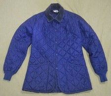 The Lavenham Quilted Blue Women's Jacket Size M Long Made In England