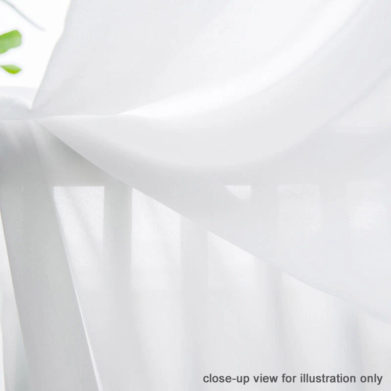(2 Panels) Sheer Curtain Rod Pocket Organza Voile Curtain Window Drape 140x213cm - image 2 of 4