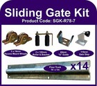 Complete Sliding Gate Hardware Kit for 7m Gate with 78mm recess mounted wheels