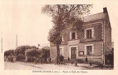 Sepia 37150 Peigne Les Bois Mairie & Ecole De Garçons Edit Bodeau