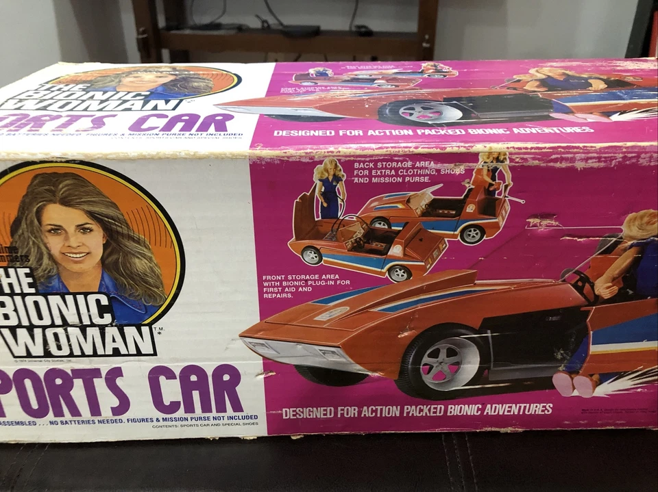 Coche deportivo Kenner vintage 1977 mujer biónica y original años 70 juguete programa de televisión ¡con caja! Foto 3 de 4