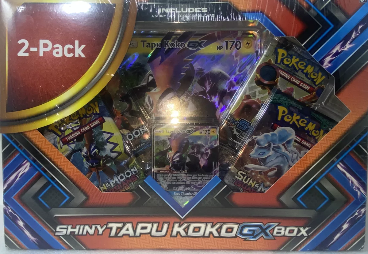 Pokemon Shiny Tapu Koko GX Box  Pokemon, Pokemon trading card, Cool pokemon