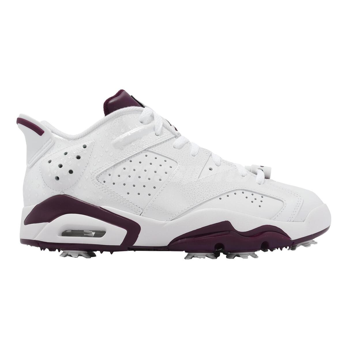 Nike Jordan Retro 6 Golf NRG M23 Bordeaux White Red Spike Men Golf  DV6796-116