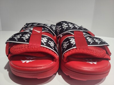 Kappa 222 Banda Mitel Slides Slip Ons RED BLACK WHITE Adult  display picture 1