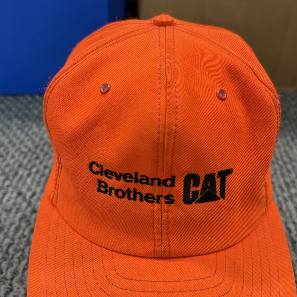 Sombrero de colección CAT Caterpillar adulto naranja Snapback años 80 Louisville gorra camionero EE. UU. Foto 3 de 4
