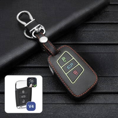 CAROCASE FOB Schlüsselcase Cover Etui für VW PASSAT B8 POLO GOLF 7 TOURAN, schwarz